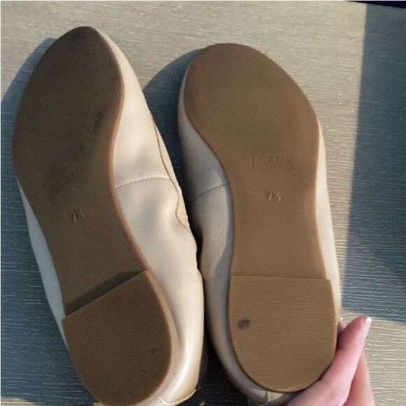 J. Crew Tan Leather Ballet Flats Size 7.5 - Picture 5 of 7